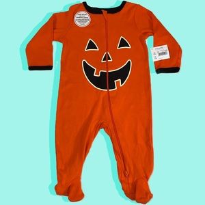 NWT Halloween Pumpkin Footie Infant Sleeper PJs